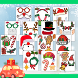 Printable Christmas Photo Booth 30 page Set - INSTANT DOWNLOAD