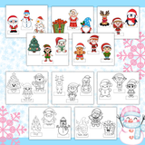 Printable Christmas Finger Puppets - INSTANT DOWNLOAD