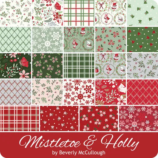 Fabric Riley Blake Mistletoe & Holly Fat Quarter Bundle 24pcs, FQ-16400-24