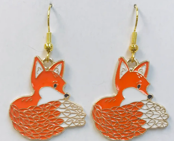 Gifts Red Fox Earrings