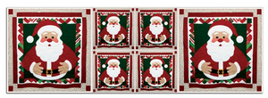 Fabric Precut Panel - Patchwork Santa CYS630623