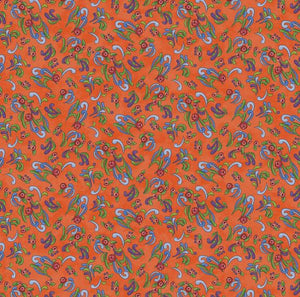 Fabric Benartex All Hallows Eve by Jim Shore - Scroll Orange 16528B-39