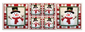 Fabric Precut Panel - Patchwork Snowman CYS630630