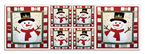 Fabric Precut Panel - Patchwork Snowman CYS630630