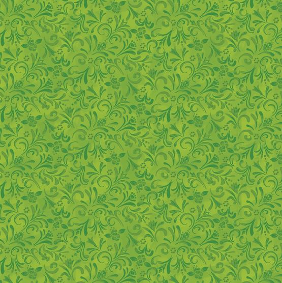 Fabric Benartex All Hallows Eve by Jim Shore - Tone on Tone Green 9440B-43
