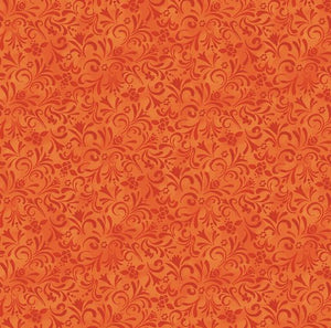 Fabric -  Benartex All Hallows Eve by Jim Shore - Tone on Tone Orange 9440B-39