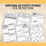 Printable New Year Resolutions Writing Activity Bundle - INSTANT DOWNLOAD