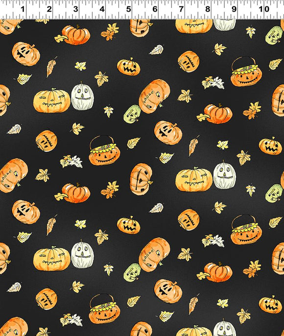 Fabric Clothworks Halloween Parade Pumpkins Y4111-3