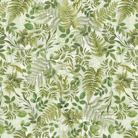Fabric Benartex Potpourri Ferns Green 12912B-40
