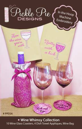 Pattern Wine Whimsy Machine Embroidery CD