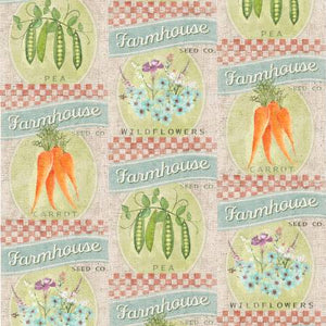 Fabric 3 Wishes Touch of Spring Seed Packets 18753-BGE