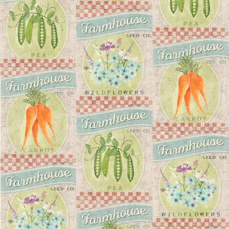 Fabric 3 Wishes Touch of Spring Seed Packets 18753-BGE