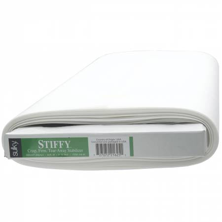Notions Sulky Stiffy Firm Tear-Away Stabilizer White 20in, by the yard