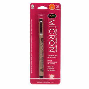 Notions - Pigma - Micron Pen Black .25mm Size 01 - 30181
