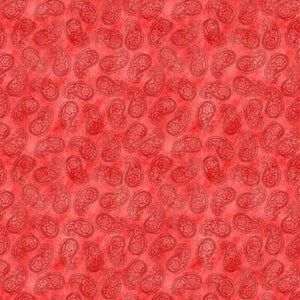 Fabric Wilmington Savor the Gnoment Red Paisley 39723-333