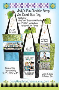 Pattern - Jody's Fun Shoulder Strap Art Panel Tote Bag