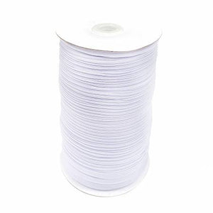 Notions 1/8 inch Elastic White -- By the yard