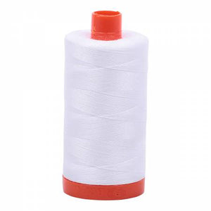 Thread - Aurifil - Cotton 50wt - 1422yds - White - A1050-2024