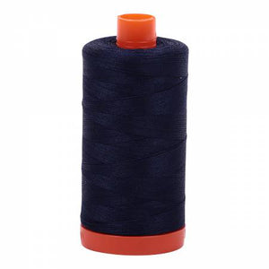 Thread -Aurifil Cotton 50wt 1422yds Very Dark Navy - A1050-2785