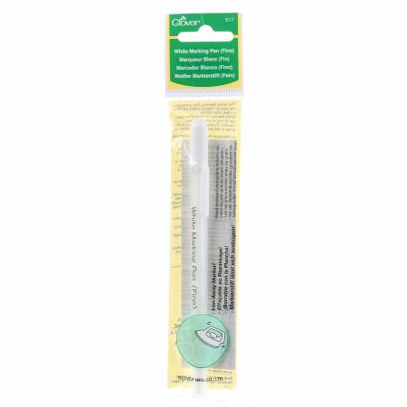 Notions Clover Water Soluble or Iron Off Marking Pen White