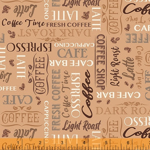 Fabric Windham Coffee Connoisseur Lingo Latte 53064-5