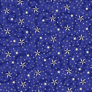 Fabric Henry Glass 108in Wide American Dream Navy Stars 9813XW-77