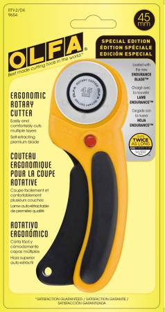 Notions Olfa 45mm Deluxe Ergonomic Rotary Cutter - RTY2DX