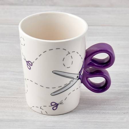 Gifts - Purple Scissors Sewing Mug N43713
