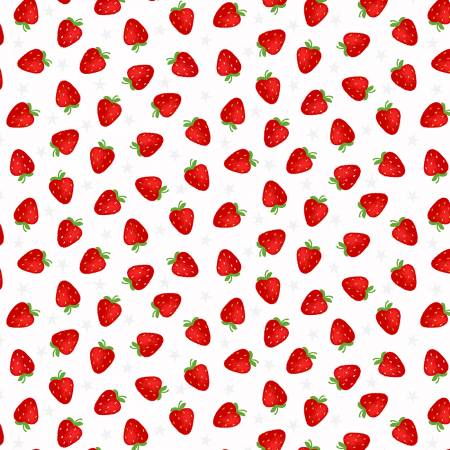 Fabric Studio E My Happy Place Strawberries 6047S-18