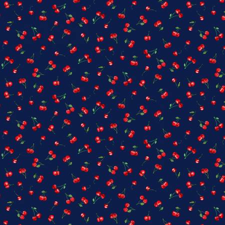 Fabric Timeless Treasures Cherry Pie Navy CD1543-NAVY