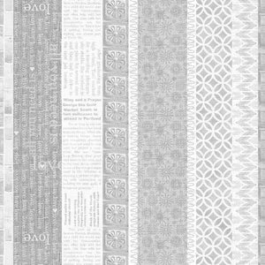 Fabric Timeless Treasures Opposites Attract Grey Stripe CD1682-GREY