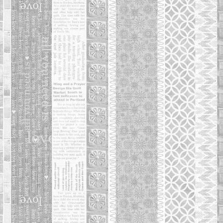 Fabric Timeless Treasures Opposites Attract Grey Stripe CD1682-GREY