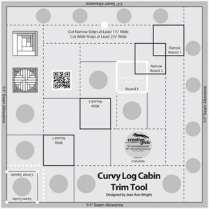 Notions Creative Grids 8-inch Curvy Log Cabin Tool