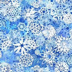 Fabric Maywood Paper Flurries Navy Blizzard D10191M-N