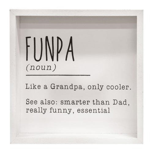 Gifts Funpa Definition Framed Box Sign