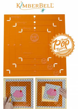 Notions Kimberbell Orange Pop Rulers Square KDTL101