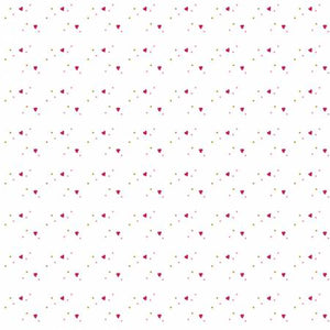 Fabric Riley Blake Mint for You Sprinkle Hearts White SC12764R-WHITE
