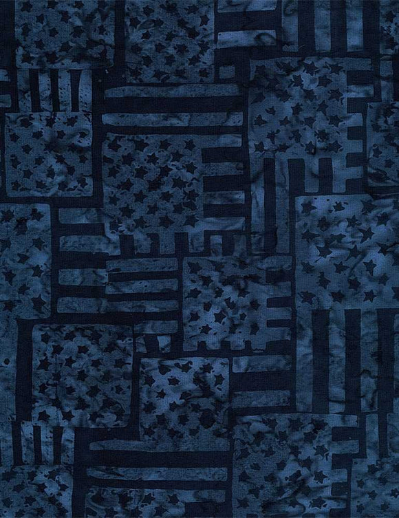 Fabric Timeless Treasures Batik Blue B7841-FLAG