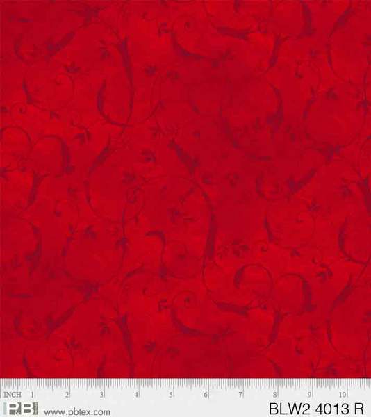 Fabric P&B 108in Wide Bella Suede Red BLW24013-R
