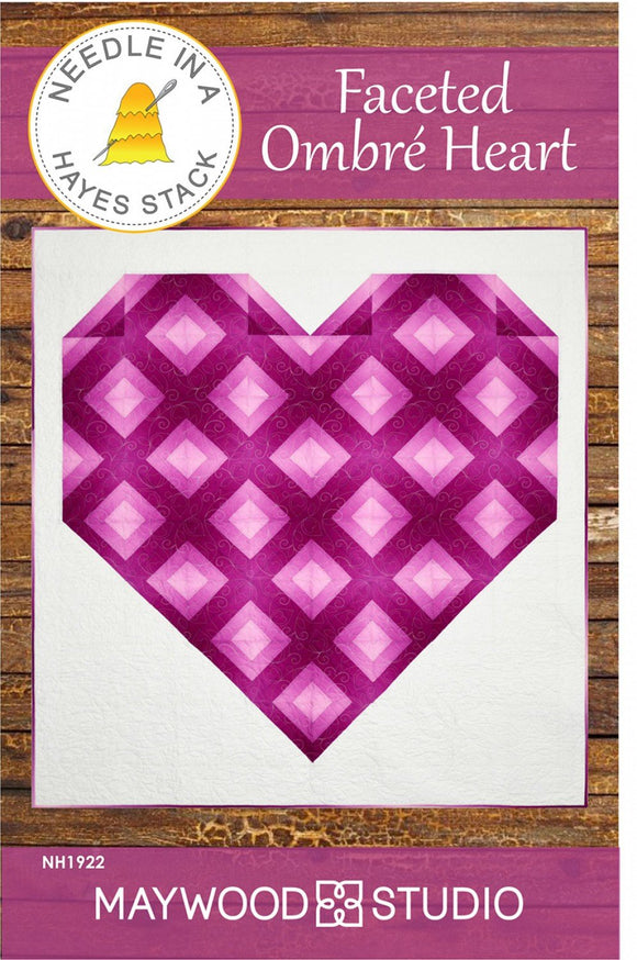 Pattern Faceted Ombre Heart