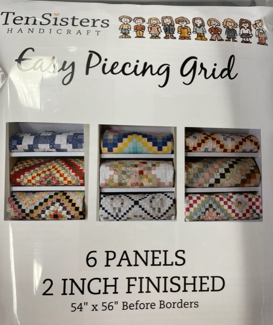 Notions Ten Sisters Easy Piecing Grid 6 Panel Pkg, 2in Finished